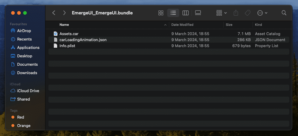 File inspection of EmergeUI.bundle